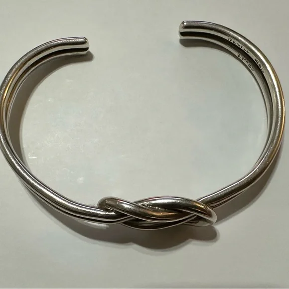 Silver Knot Cuff Bracelet - Picture 2 of 3